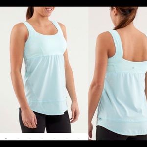 LULULEMON Aquamarine Chase Me Tank Top Size 4